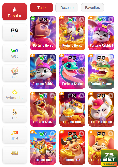 Experiência de Jogos 75bet.com